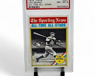 1976 Topps #341 Lou Gehrig All Time All-Star PSA 8