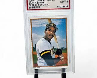 1987 Topps All-Star #30 Barry Bonds Glossy Set of 60 PSA 9 Rookie