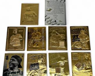 1998 MLB Team Gold 24Kt Gold Collectible Cards Barry Bonds Lot of (9)