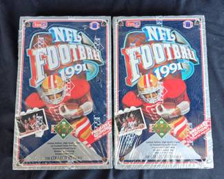 1991 Upper Deck Football (2) Box Lot Factory Sealed