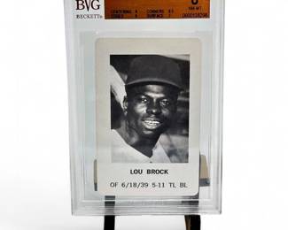 1970 Milton Bradley #2 Lou Brock Beckett 8