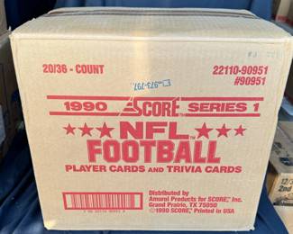 1990 Score Football Series 1 Case w/ 20 Boxes Barry Sanders