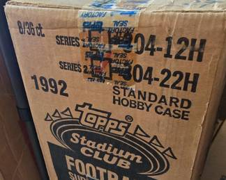 1992 Topps Stadium Club Football Series 2 Super Premium Hobby Case 8 Boxes