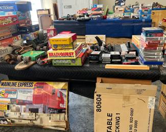 You don’t want to miss this! So much to sell, we needed a warehouse!
Unbelievable assortment of over 50 years of carefully curated items from a lovely estate — with something for everyone.
Including an enormous selection of builder's and landscaping tools, supplies, accessories and so much more.
Browse a wide variety of antiques, furniture, home decor, glassware, collectibles, games, electronics and Christmas decorations. Plus CDs, DVDs (many Disney classics), books, retro items and more. Including over 50 brand-new items in their original packaging!