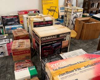 You don’t want to miss this! So much to sell, we needed a warehouse!
Unbelievable assortment of over 50 years of carefully curated items from a lovely estate — with something for everyone.
Including an enormous selection of builder's and landscaping tools, supplies, accessories and so much more.
Browse a wide variety of antiques, furniture, home decor, glassware, collectibles, games, electronics and Christmas decorations. Plus CDs, DVDs (many Disney classics), books, retro items and more. Including over 50 brand-new items in their original packaging!