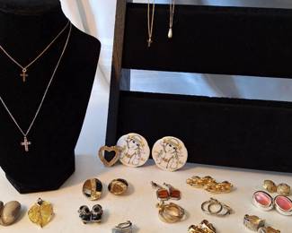 Sterling necklace, Black Hills Gold Earrings, And More