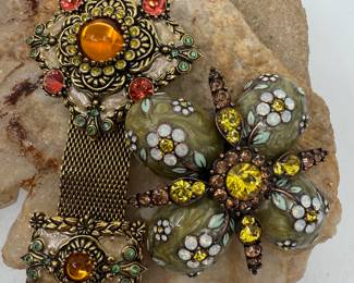 DESIGNER SIGNED COSTUME & STERLING SILVER JEWELRY
