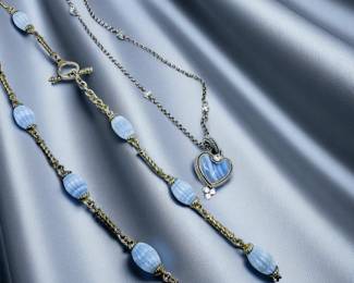 BLUE LACE AGATE & STERLING