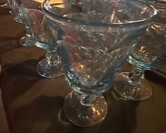 Blue glassware