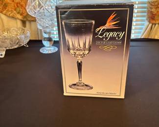 Legacy Anchor Hocking Crystal Wine Glasses 