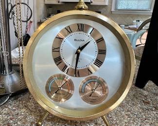 vintage Bulova weather station desk clock