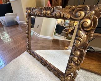 Gold wall mirror