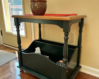 Solid Wood End Table with storage space at the bottom
