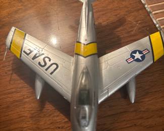 diecast model of the F-86 Sabre jet aircraft