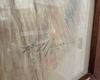 1978 Framed Buck Print by K. Maroon
