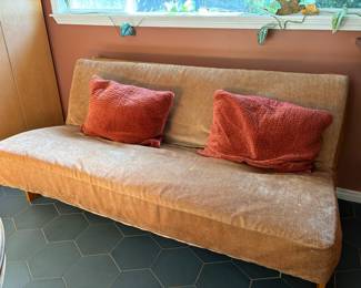 Golden Tone Velvet Sofa