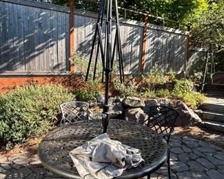 Outdoor Patio Dining Table & Chairs with Umbrella