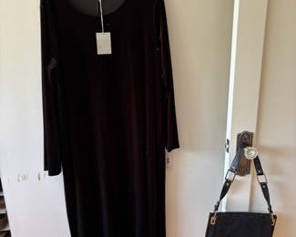 Natori Black Velvet Lounger Maxi Dress – Size XL