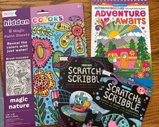 Magic Nature Hidden Colors Magic Paint Sheets, Design Originals Adventur Awaits Coloring Activity Book, Scratch & Scribble Mini Kits