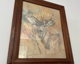 1978 Framed Buck Print by K. Maroon
