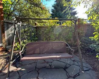 Resin Wicker Porch Swing