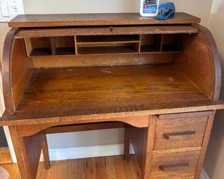 Eastman Line Children's Furniture Oak Roll Top Desk