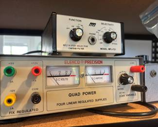 MFJ Receiver Preselector – Model MFJ-1030BX, Elenco Precision Quad Power Supply – Model XP-581