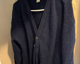 L.L. Bean Men's Navy Cardigan Sweater – Size XL