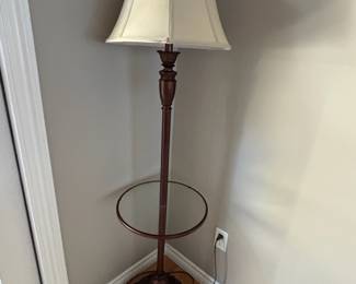Bronze Tone Floor Lamp with Table