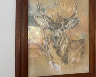 1978 Framed Buck Print by K. Maroon