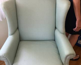 Great color wing back chair