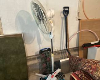 Yoga mats, fan ,Persian rug