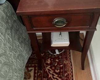 Mahogany bedroom set end table, dresser, high boy and Bed beautiful good condition