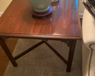Vintage mahogany side end table from Ethan Allen
