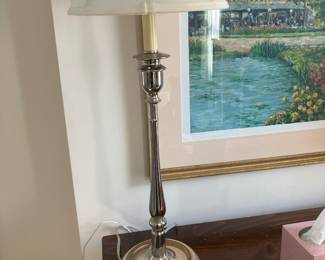 Polished metal lamps