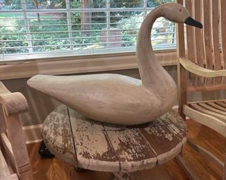 Gorgeous Oversized carved swan