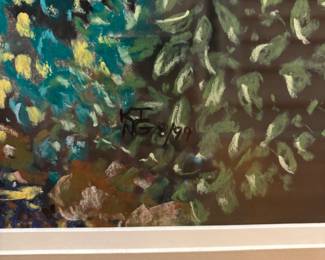 Original Pastel Framed Artwork Doorway by local artist Jill King