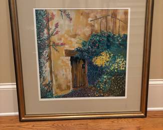 Original Pastel Framed Artwork Doorway by local artist Jill King