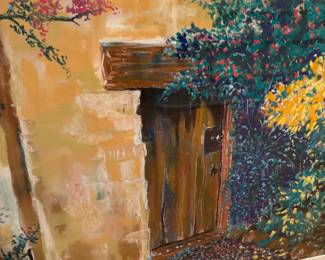 Original Pastel Framed Artwork Doorway by local artist Jill King