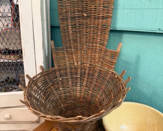 Vintage French Grape Harvest Basket