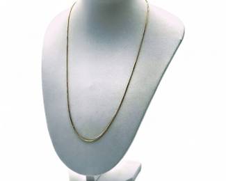 Gold-Tone 925 Sterling Silver Adjustable Snake Chain
