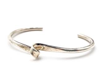 Cassie Wave Cuff Bracelet in 925 Sterling Silver
