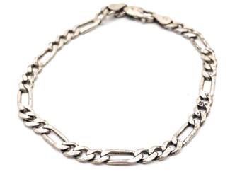 Sterling Silver Figaro Chain Bracelet, 1980s