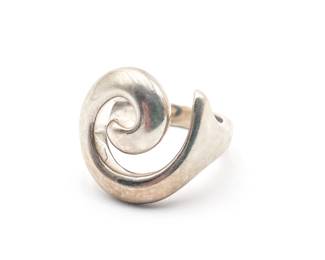 Robert Lee Morris Sterling Silver Spiral Ring