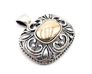 Sterling Silver & 14K Gold Pendant by Joseph Esposito