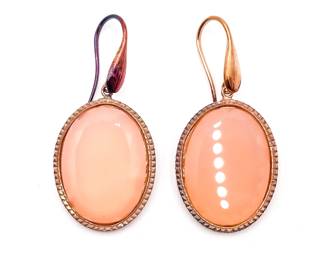 Quartz Drop Earrings in 925 Sterling Silver