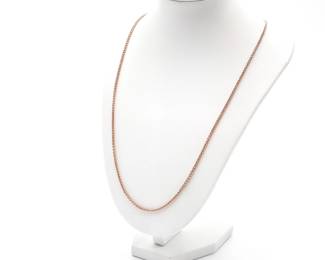 Sterling 925 Rose-Tone Chain Necklace