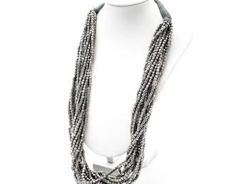 Vintage Multi-Strand Beaded Torsade Necklace
