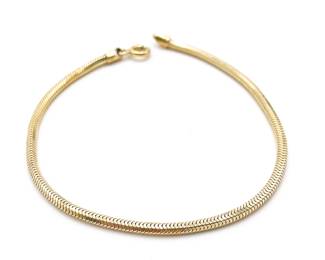 Snake Chain Bracelet in 925 Sterling Silver Gold-Tone