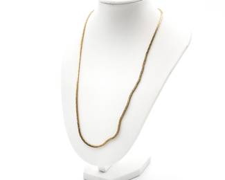 Italian Gold-Filled Cobra Link Chain Necklace, 8.5"